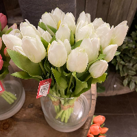Zijden tulpen wit